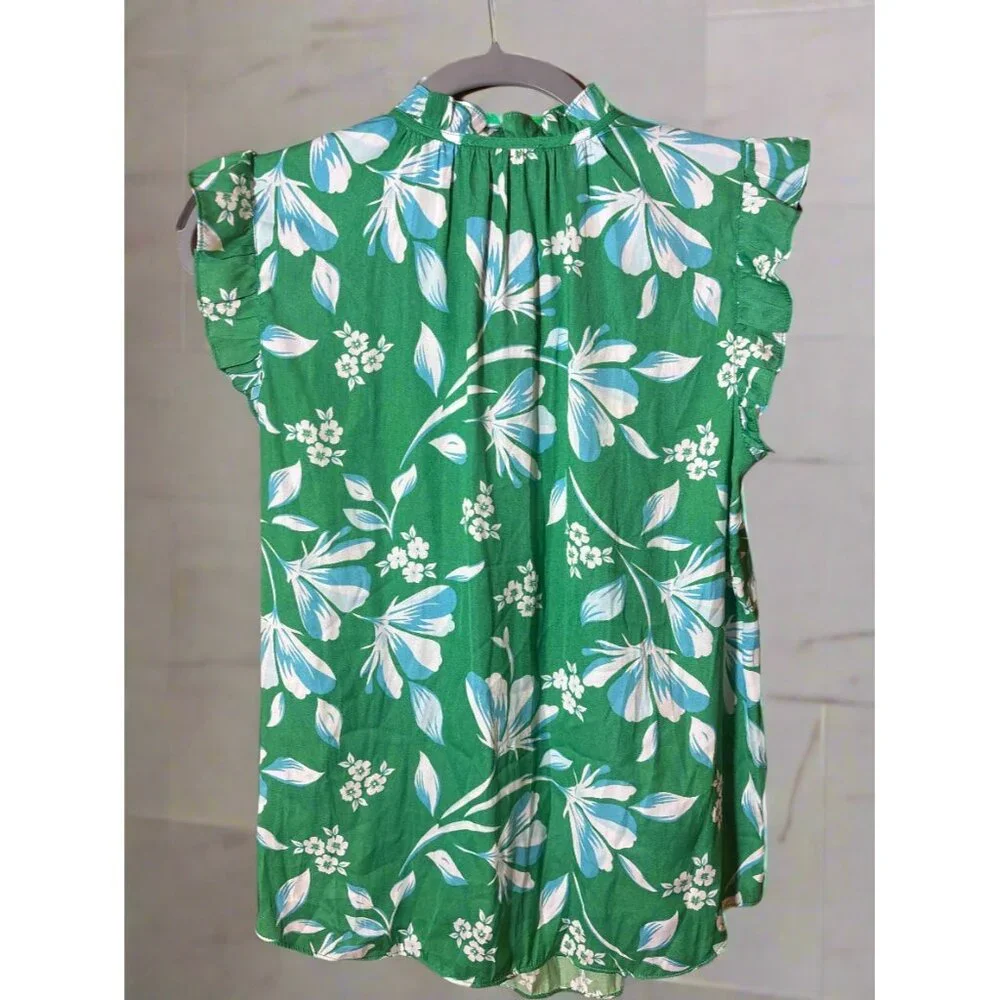 Maison d’Amelie‎ Floral Ruffle Sleeve Blouse - Picture 3 of 3